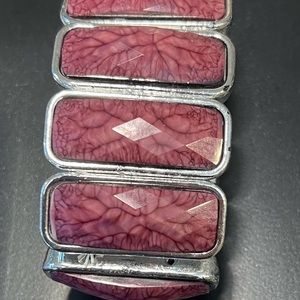 Costume purple and silver bracelet